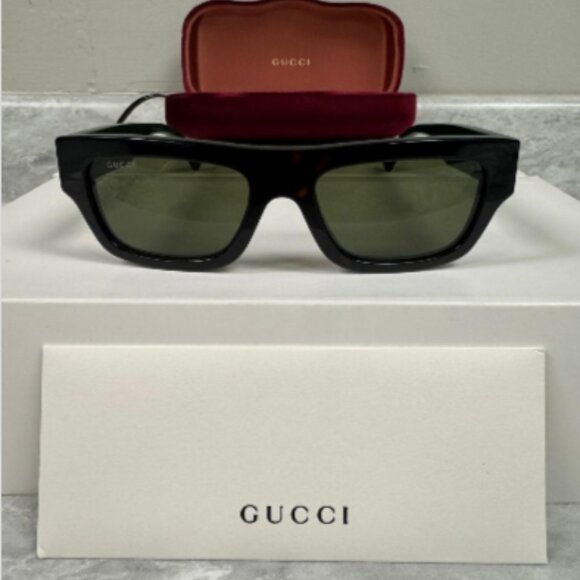 GUCCI | NEW | 1301S | 1301S - 002 | HAVANA - GREEN - RED | GREEN - Picture 1 of 5